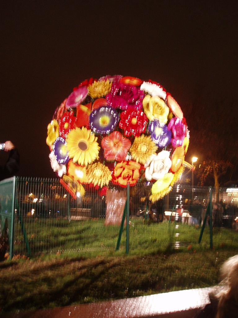un bouquet de fleurs geant qu Ellena voulait prendre pour chez nous